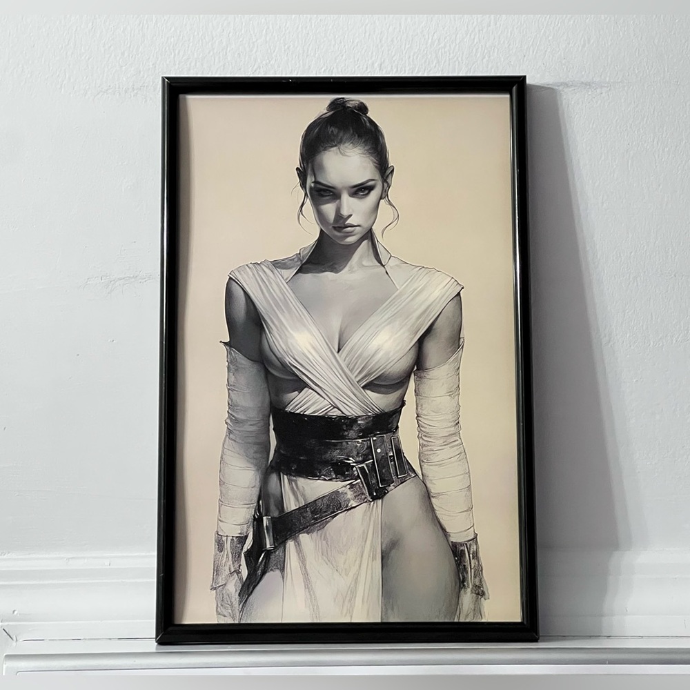 Star Wars Rey Skywalker the Force Awakens Art Poster